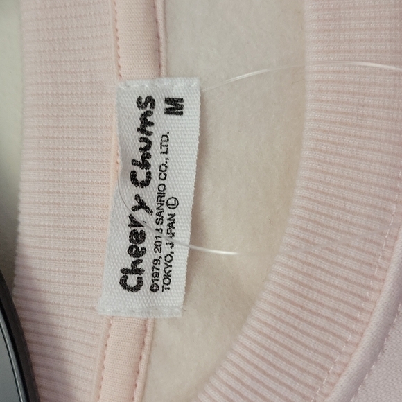 Sanrio Cheery Chums Rabbit sweatshirt Pink M - Picture 4 of 8